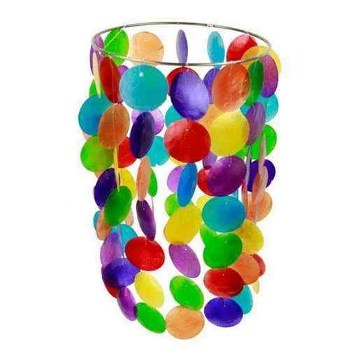 Chakra Campana A Vento In Conchiglia Capiz Grande -- 35 Cm