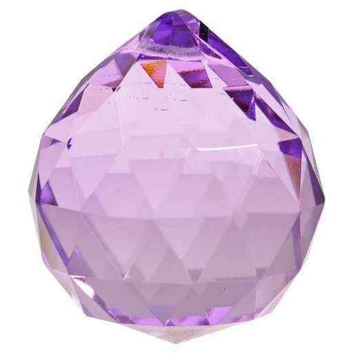 Cristallo Arcobaleno Sfera Viola - Qualità Aaa -- 5 Cm