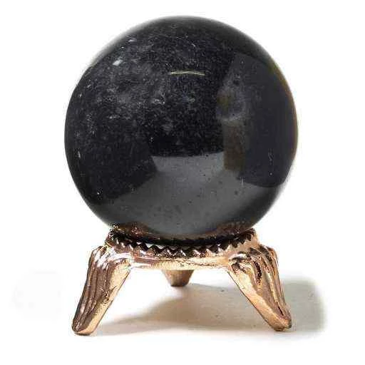 Sfera In Tormalina Nera con supporto -- 5 Cm