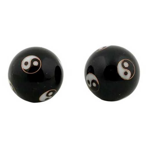 Sfere Qi Gong Yin Yang Nero -- 3,5 Cm