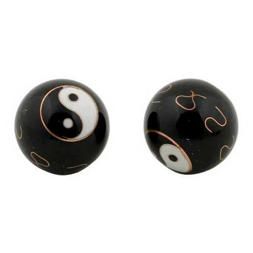Sfere Qi Gong Yin Yang Nero -- 4 Cm