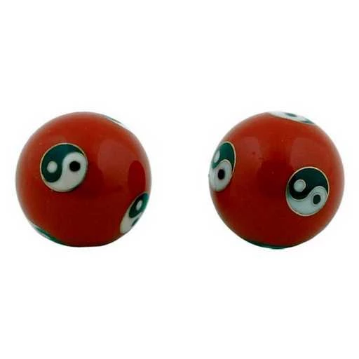 Sfere Qi Gong Yin Yang Rosso -- 3,5 Cm