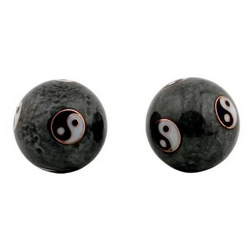 Sfere Qi Gong Yin Yang Tai Chi Grigio -- 3,5 Cm