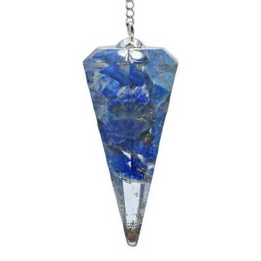 Orgone Pendolo Lapislazzuli Sfaccettato Appuntito -- 11g 4cm