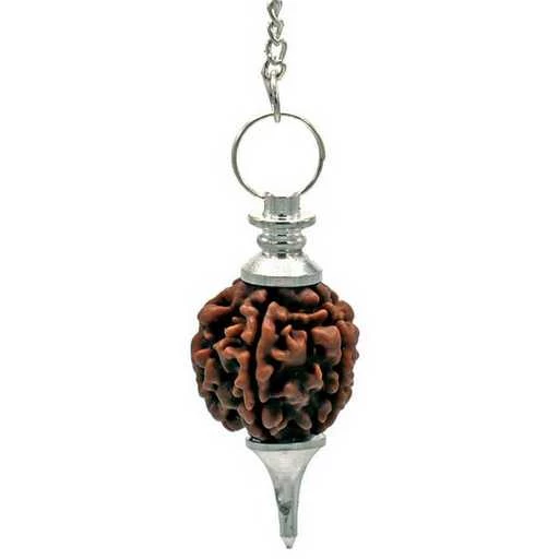 Pendolo Color Argento Con Rudraksha -- 10 G; 4,5 Cm