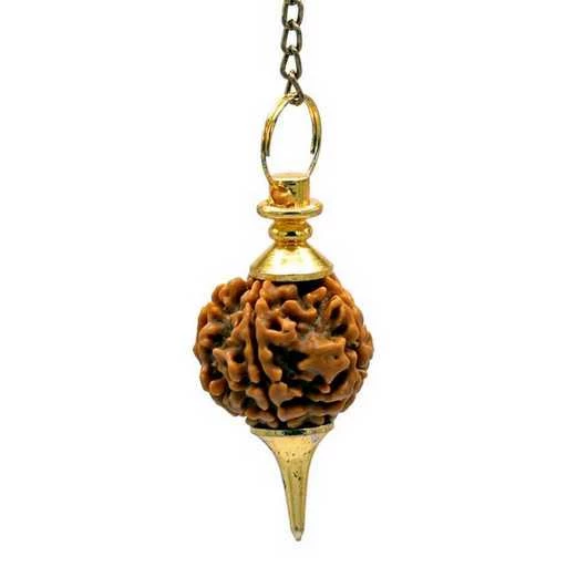 Pendolo Color Oro Con Rudraksha -- 10 G; 4,5 Cm
