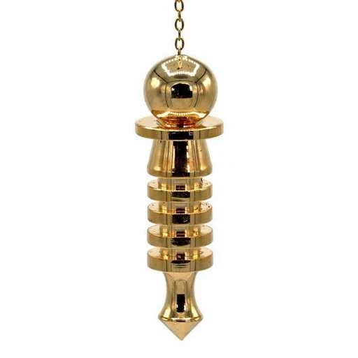 Pendolo In Ottone Placcato Oro -- 24 G; 5 Cm