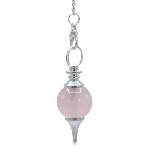 Pendolo Quarzo Rosa a Sfera ; 4  Cm