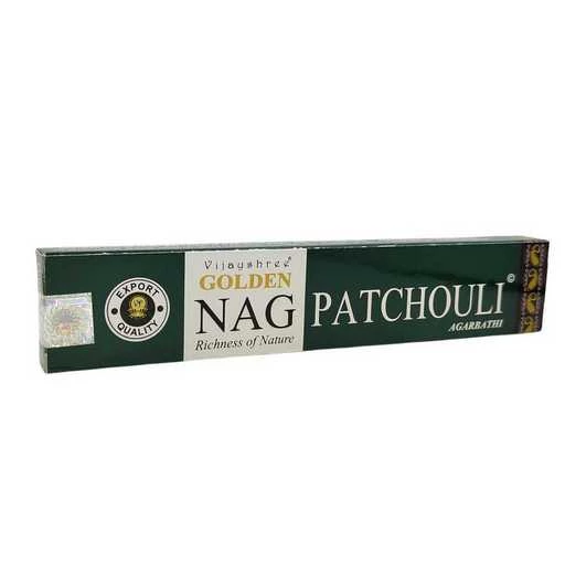 Incenso Vijayshree Golden Nag Patchouli -- 1 confezione da 15 g