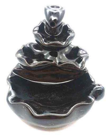 Incensiera in ceramica con riflusso backflow -- Fontana cinese -- 15 cm