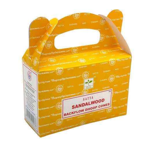 Coni Di Incenso Satya a flusso inverso backflow -- Sandalwood -- 24 coni