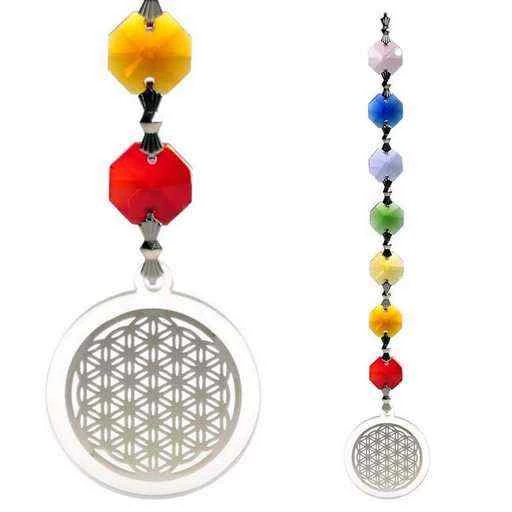 Feng Shui Fiore della Vita color argento -- 20 cm