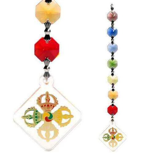 Feng Shui ciondolo decorativo di protezione doppio Vajra --