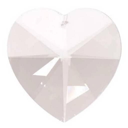 Cristallo cattura luce a forma di cuore rosa -- 5 cm