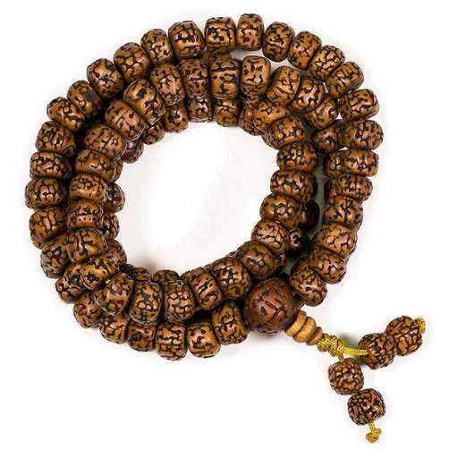 Mala Rudraksha 108 grani -- 1.0 cm