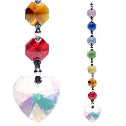 Cristallo per finestre Aurora Cuore Feng-Shui Chakra -- 20 c