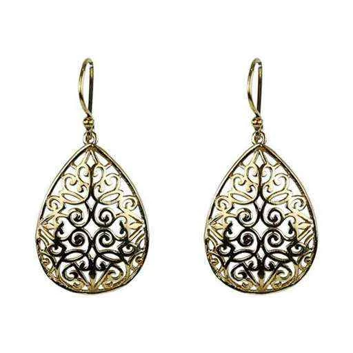 Orecchini a goccia ottone dorato -- 3 cm