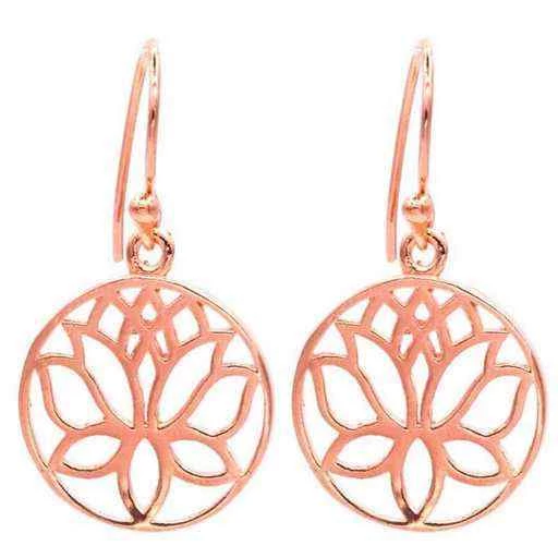 Orecchini Loto in ottone color rame -- 1.8 cm