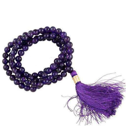 Mala 108 perle ametista qualità AA+borsina -- 0.6 cm
