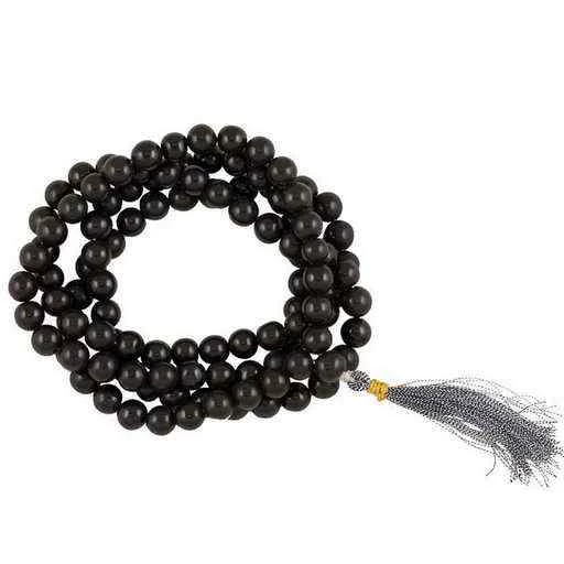 Mala Agata nera 108 perle -- 0.8 cm
