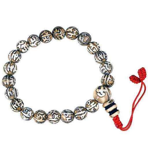Mala Conchiglia con inciso OMPMH 21 grani -- 0.8 cm