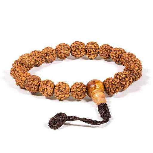 Mala/braccialetto in Rudraksha 21 grani -- 0.8 cm