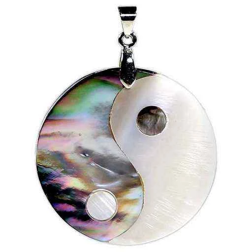 Pendente Yin e Yang in Madreperla -- 3.5 cm