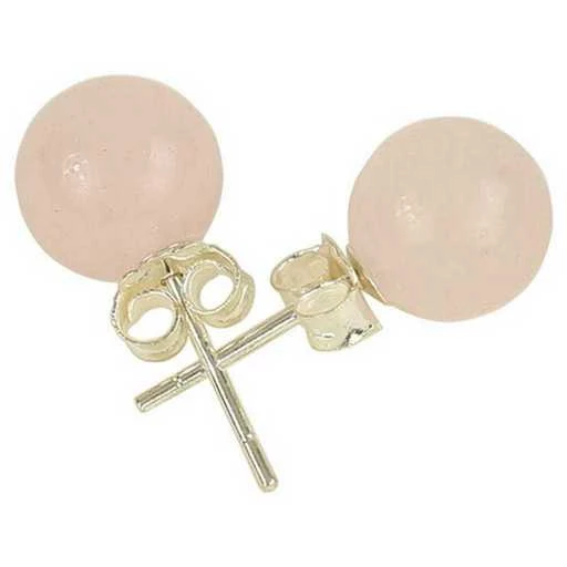 Orecchini Quarzo rosa - argento 925 -- 0.8 cm