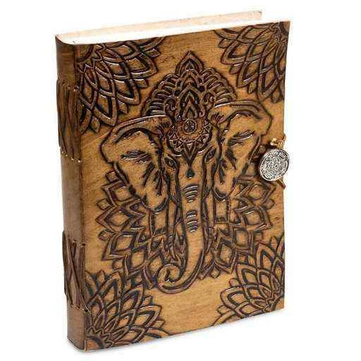Grimorio con copertina in cuoio -- Ganesh - 250g