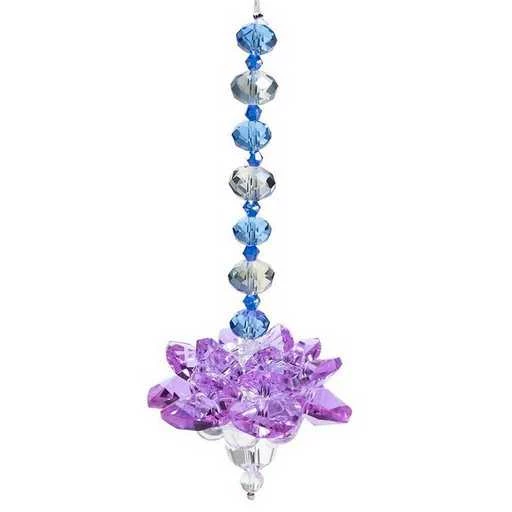 Feng Shui loto di cristallo viola -- 10cm