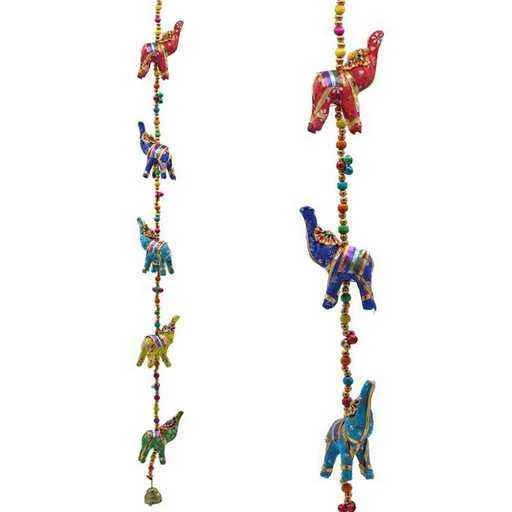 Ghirlanda decorativa con elefanti vestiti -- 80 cm