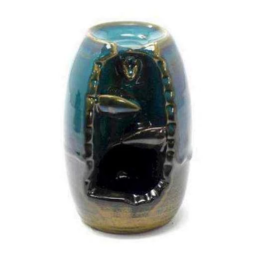 Incensiera in ceramica con riflusso backflow -- Vase and Waterfall -- 7x7x13 cm