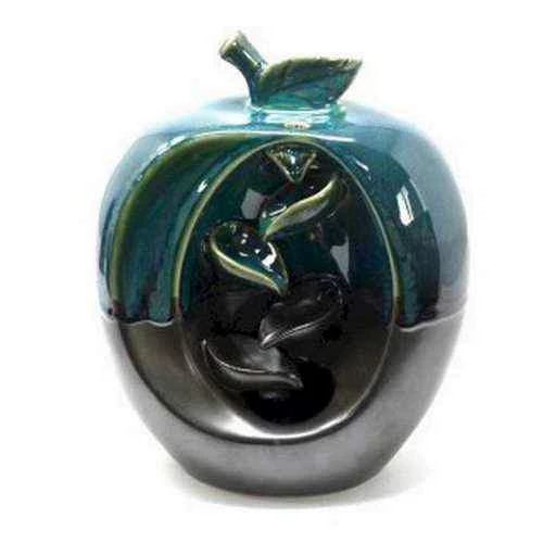 Incensiera in ceramica a flusso inverso backflow -- Apple burner -- 14x9.5x17cm