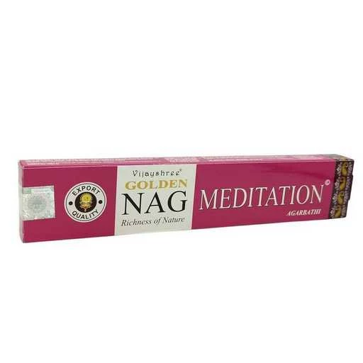 Incenso Vijayshree Golden Nag Meditation -- 1 confezione da 15 g