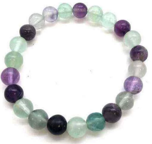 Bracciale fluoritte perline 8 mm