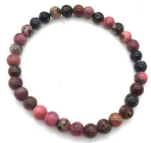 Bracciale Rodonite perline 6mm