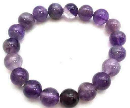 Bracciale 'Light' Ametista Perle 10mm