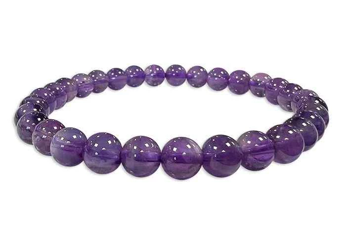 Bracciale 'Light' Ametista Perle A 6mm