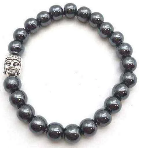 Bracciale Ematite & Buddha perle 8mm
