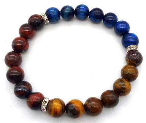 Bracciale Protezione 7-mix 3 Occhi perle 8mm