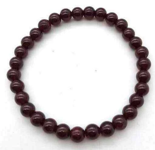 Bracciale Granato perline 6mm