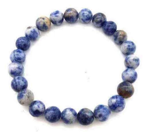 Bracciale Lapislazuli e Cristallo perle 8mm