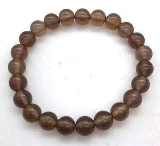 Bracciale Agata Grigia perline 8mm
