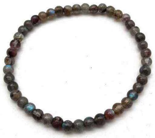 Bracciale 'Blue Light' Labradorite perle 4mm