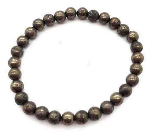 Bracciale Pirite perline 6mm