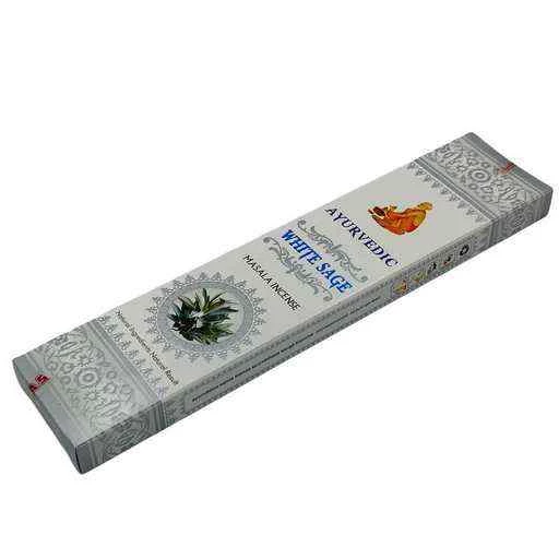 Incenso Ayurvedic Masala White Sage Premium -- 15 G