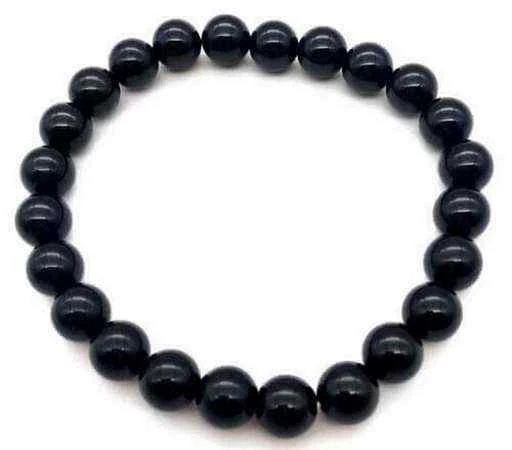 Bracciale Tormalina Nera perline 8mm
