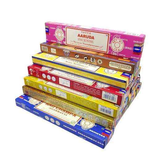 Incenso Satya set -- 20 confezioni assortite da 15 g