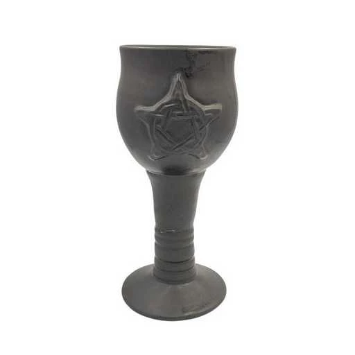 Calice in ceramica con pentagramma