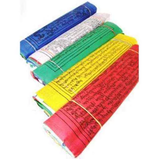Bandierine di preghiera tibetane piccole fila da 5